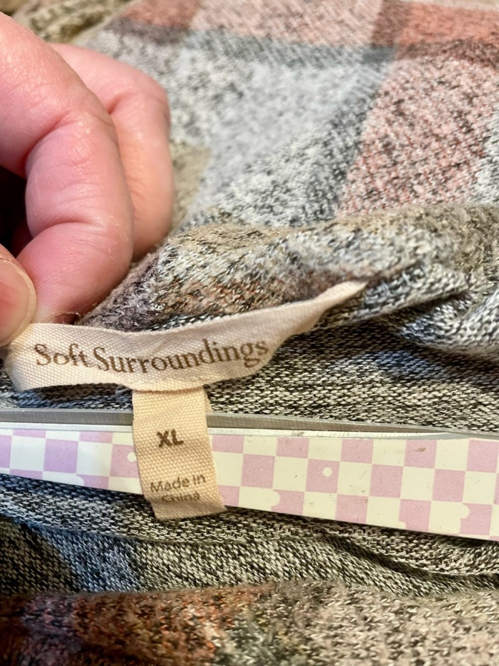 Soft Surroundings Bonnie Plaid Topper XL Cardigan. Light Academia Cottagecore. - Picture 2 of 12